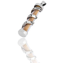 Silver 925 SPIRAL Mezuzah Necklace Shema Israel With Genuine JERUSALEM SOIL Judaica Israel Gift