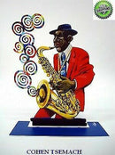 David Gerstein Metal Art - Saxophone Player Jazz Club - Metal Modern Sculpture