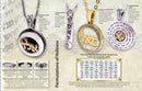 The priestly blessing pendant- Silver Wheel and Onyx Necklace hebrew necklace