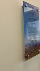 Shema Israel Printing on tempered glass Wall Art Home Decor Modern Art 15.8"x7.9