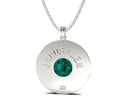 925 Silver and 9k Gold Eilat Stone Jerusalem Necklace,Eilat Stone Pendant