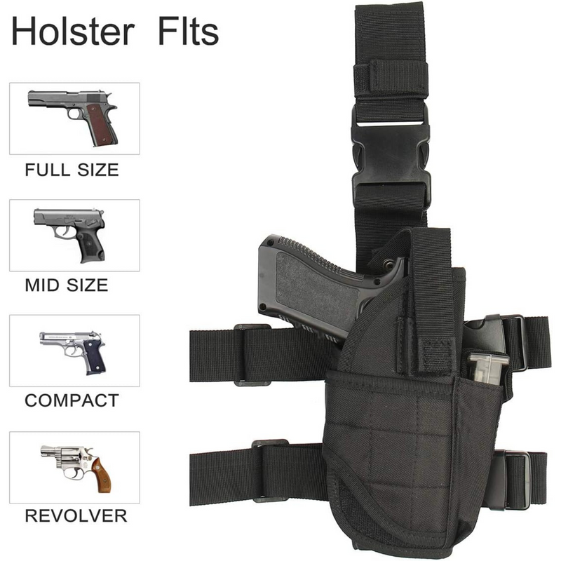 IDF Tactical Drop Leg Holster Adjustable Right Hand Thigh Pistol Gun Holster