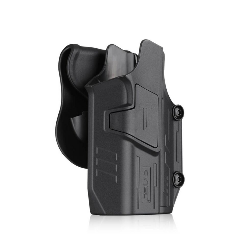 Universal Level 2 OWB Paddle Holster For Guns with Streamlight TLR-1/TLR-2 FITS OVER 150 GUN MODELS - LOW CUT ACCEPTS RED DOT