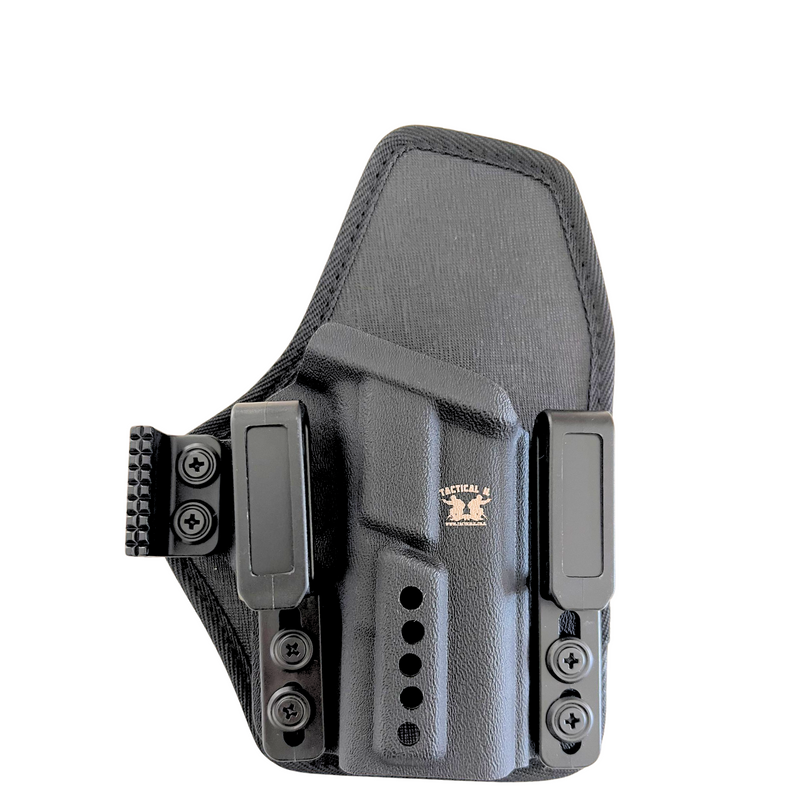 Tactical IL IWB Holster -Comfortable Everyday Carry Gear for Glock 19x right hand hybride Holsters Inside Waist Band with Concealment Claw