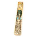 Gorgeous Tree of Life Mezuzah case. Ceramic Hand made Judaica artist