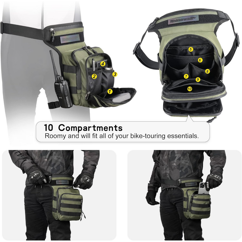 Multi Mission Thigh Rig Tactical I.D.F Army Drop Leg Bag for Medics, Commanders, Builders, and every soldier