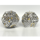 Jerusalem Candle Holders Candlesticks Silver and Gold Plated Sabbath 2.7 height Diameter 3.4 INCH