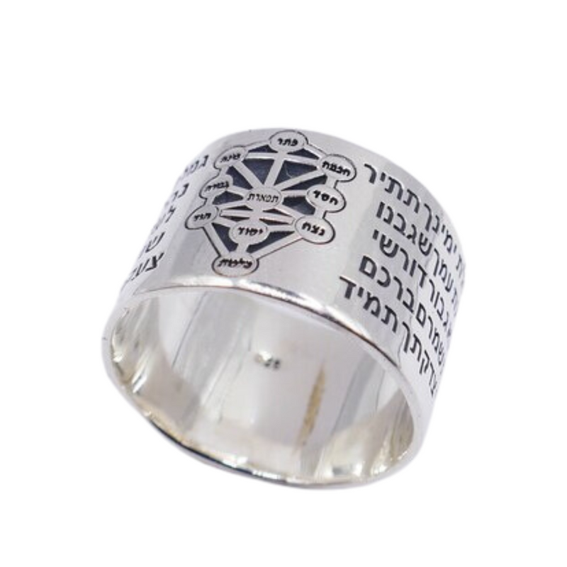 Amazing 925 Sterling Silver Full Ana Bekoach whit The Tree of Life Kabbalah.please write us your exact size 5 -13 US SIZE