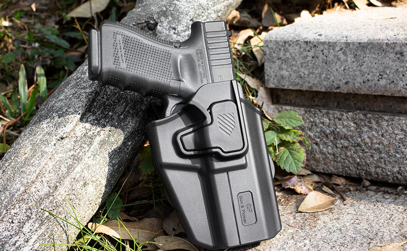 Universal OWB Holster for more than 100 models Finger Activated Right Hand