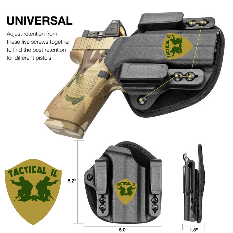 Universal Hybrid Kydex&Nylon Holster for Pistols, Gun Holsters for Men/Women, 9mm Holsters for Pistols, Concealed Carry 380 Holster for Women,Fits G19 G17,M&P Shield and Similar Handgun
