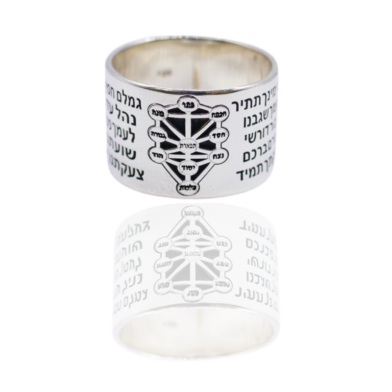 Amazing 925 Sterling Silver Full Ana Bekoach whit The Tree of Life Kabbalah.please write us your exact size 5 -13 US SIZE