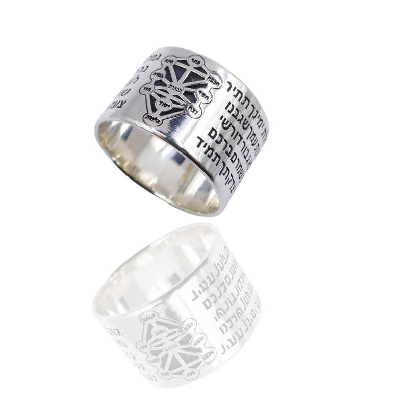 Amazing 925 Sterling Silver Full Ana Bekoach whit The Tree of Life Kabbalah.please write us your exact size 5 -13 US SIZE