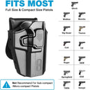 Universal OWB Holster for more than 100 models Finger Activated Right Hand