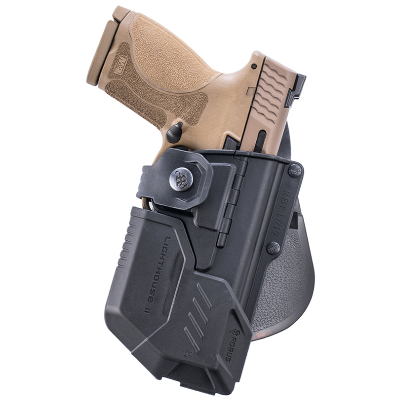 Fobus RBT19 OWB Optics Ready Tactical Holster, Right Handed-Only Fits Firearms Listed Below- Also Available as a Bundle with Lighthouse II & III