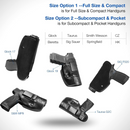 100% Full Grain Leather Universal IWB Holsters Fit Most Full Size and Compact