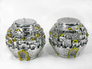 Jerusalem Candle Holders Candlesticks Silver and Gold Plated Sabbath 2.7 height Diameter 3.4 INCH