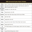 Universal Hybrid Kydex&Nylon Holster for Pistols, Gun Holsters for Men/Women, 9mm Holsters for Pistols, Concealed Carry 380 Holster for Women,Fits G19 G17,M&P Shield and Similar Handgun