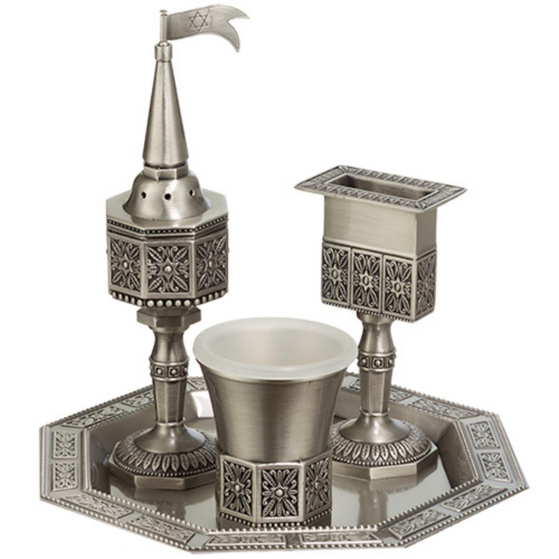 Sabbath Gift - Nickel Havdalah Set Pewter