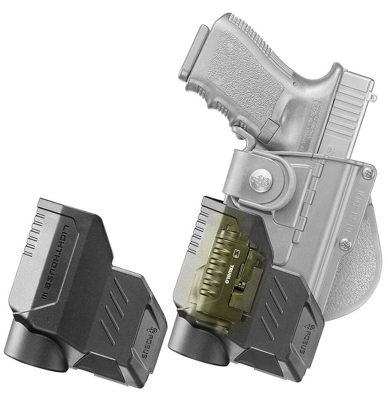 Fobus RBT19 OWB Optics Ready Tactical Holster, Right Handed-Only Fits Firearms Listed Below- Also Available as a Bundle with Lighthouse II & III