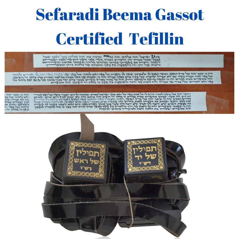 100% Kosher Gassot Tefillin Sefaradi Certified Tefillin Phylacteries Mehudar