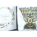 Cohen Tsemach Art & Gift Menorah Hanukkah two doves priestly breastplate Green Gold & Enamel With Zircons Nine Branch Chanukia