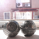 Amazing Shabbat travel Candlesticks - Metal Travel compact Size 2" Old City of Jerusalem