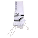 kosher tallit  talit prayer shawl in 55.1"X74.8" made Israel black&silver new
