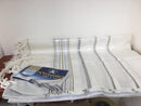 100% Wool Tallit Prayer Shawl in Gold silver Stripes Size 18" L X 72" W