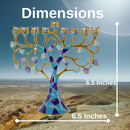 Cohen Tsemach Art & Gift Hand Painted Enamel Menorah Hanukkah Hanukkiah Pomegranate Turquoise