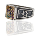 Amazing Hoshen Stones Ring 12 Tribes of Israel Jewish Symbol Judaica Gift Fine Handmade