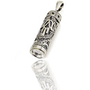 Amaizing Silver 925 Hnd Hamsa Mezuzah And Shema Israel Scroll Lucky Evil Eye Necklace