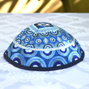 Emanuel Embroidered Silk Kippah - Stars of David Jewish Kippah Yarmulke Kippas