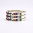 Amazing Kabbalah Ring with Priestly Breastplate Stones Hoshen Three Rows Silver 925 gift Handmade please write us your exact size 5 -13 US SIZE Handmade item