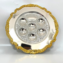 Large Passover Plate for Kosher Food Seder, Pesah Tray Pesach Judaica Traditional Passover Seder Plate