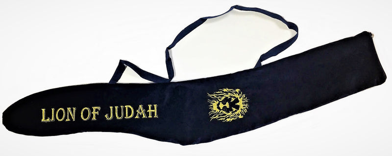 Shofar Velvet Bag XL Pouch Carry lion of juda Case Christian Judaica Yemenite