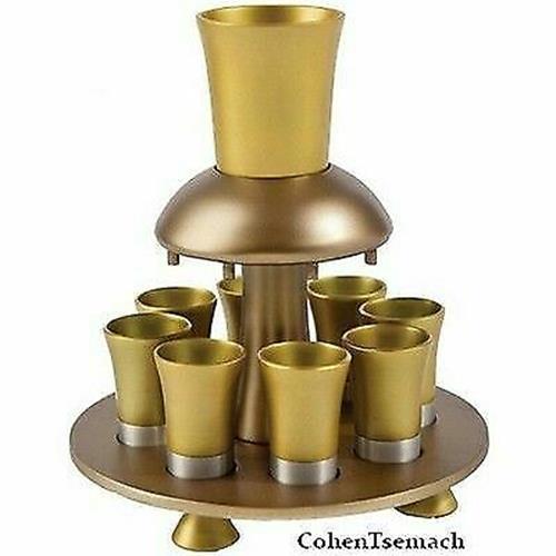 yair emanuel Anodize Aluminum Kiddush wine Fountain Gold