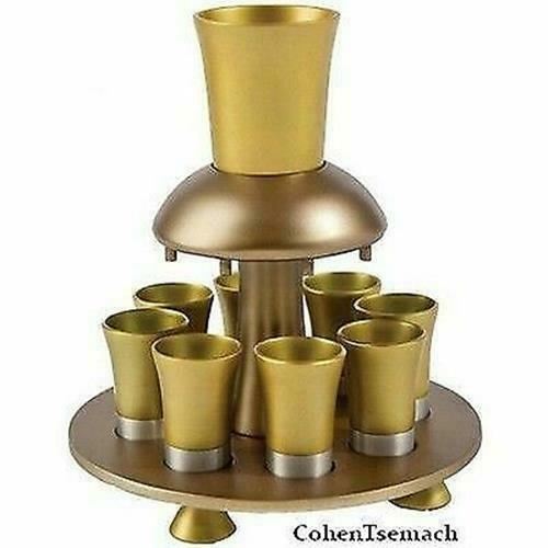 yair emanuel Anodize Aluminum Kiddush wine Fountain Gold