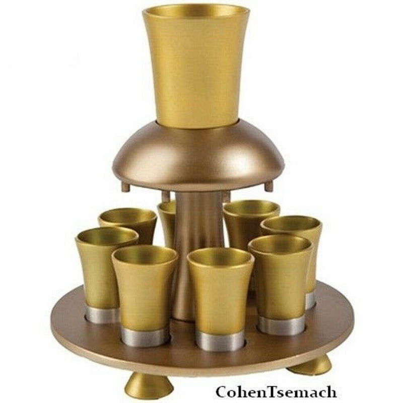 yair emanuel Anodize Aluminum Kiddush wine Fountain Gold