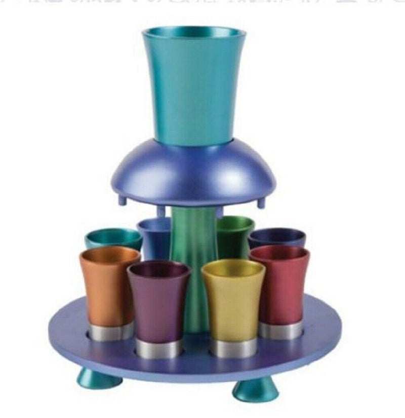 Jewish Judaica Shabbat Wine  Fountain DIVIDER 8 CUPS