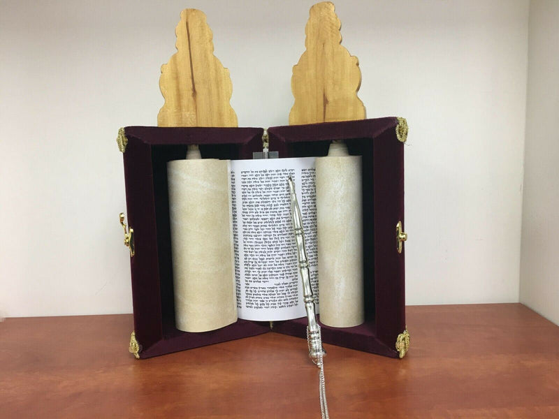 Scroll Book Hebrew Bible Sefer Torah Case Shield ַַ& Yad Pointer-fine 32 cm