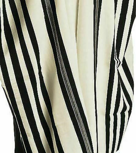 100% Wool Tallit Prayer Shawl Model Malchut Black Size 55" L X 71" W