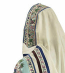 100% Wool Tallit Prayer Shawl Model Seven Species Size 16" L X71" W
