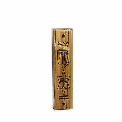 Mezuzah Olive Wood Jewish Star David non kosher