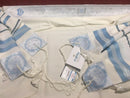 100% Wool Tallit Prayer Shawl in Light blue silver Stripes Size 55" L X 75" W