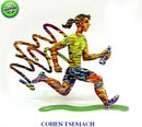 David Gerstein Jog Woman Run Female Metal Art Marathon Jogging Runner Sculpture