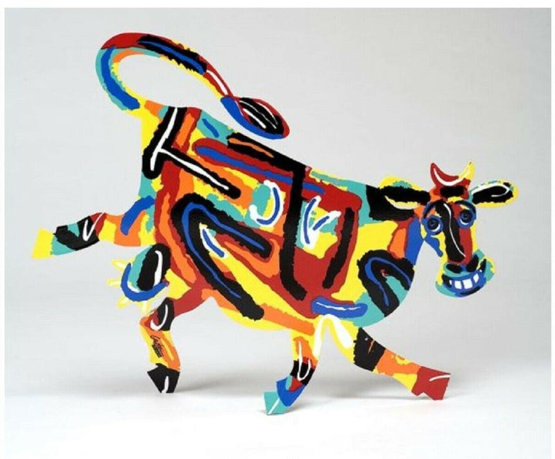 David Gerstein Art Elza Cow Metal Modern Sculpture