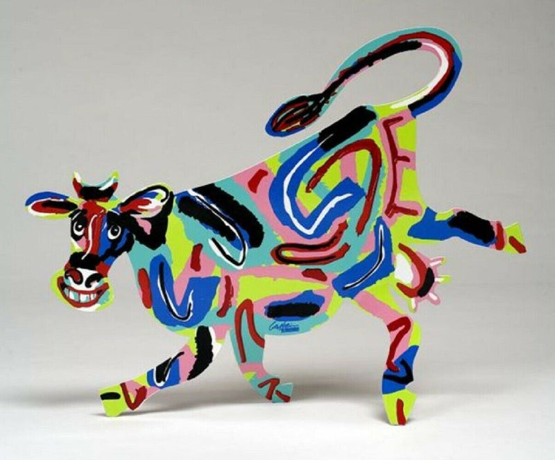 David Gerstein Art Elza Cow Metal Modern Sculpture