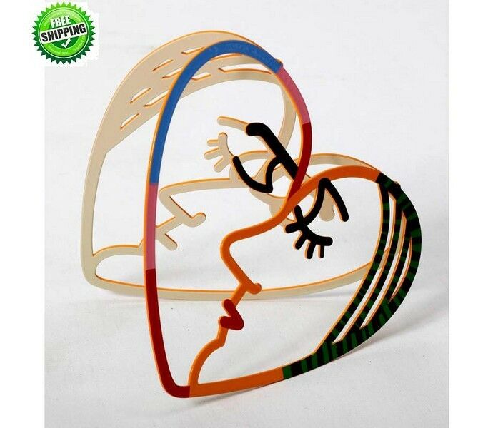 Face to Face Heart Sculpture By Israeli Artist David Gerstein NEW