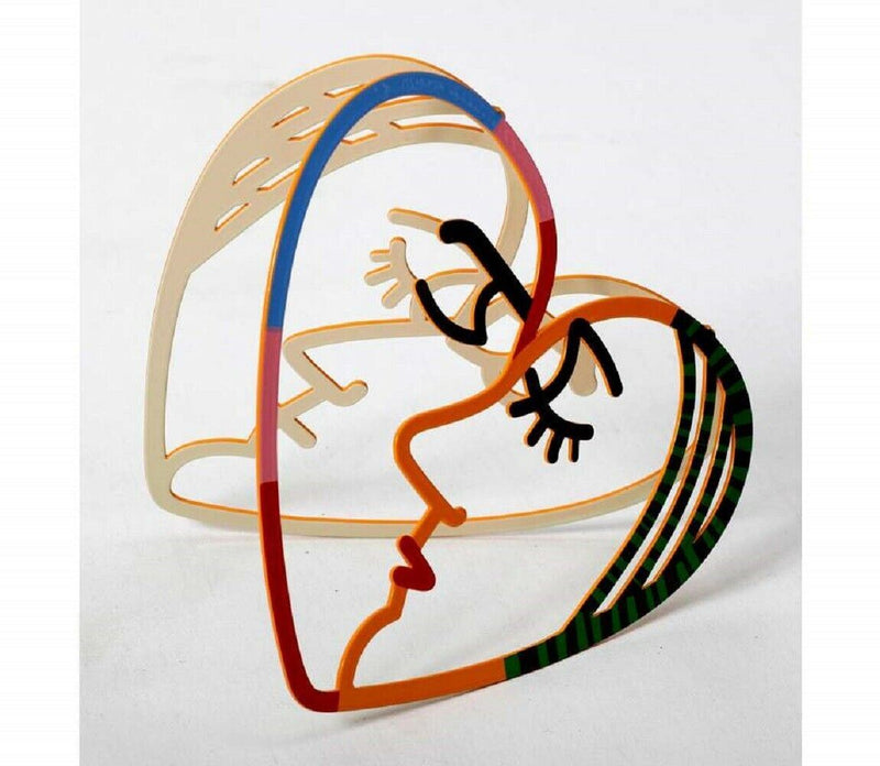 Face to Face Heart Sculpture By Israeli Artist David Gerstein NEW