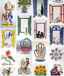 David Gerstein Art Blue Bouquet Metal Modern Sculpture